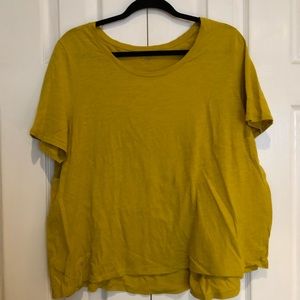 Ann Taylor the Loft yellow tee